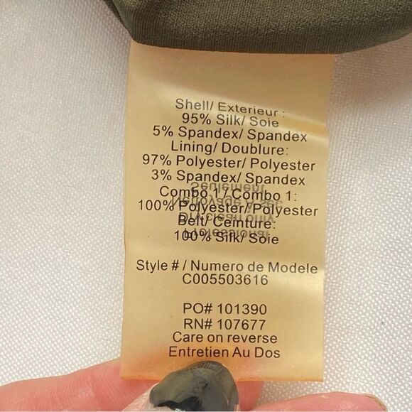 Alice + Olivia Green Watercolor Silk Strapless Mini Dress Size 4 - Picture 13 of 16